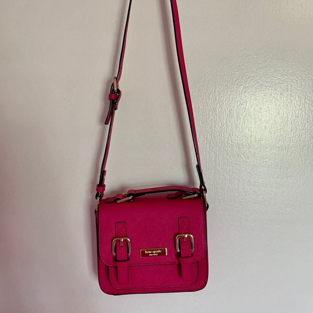 Pink mini Kate Spade crossbody bag